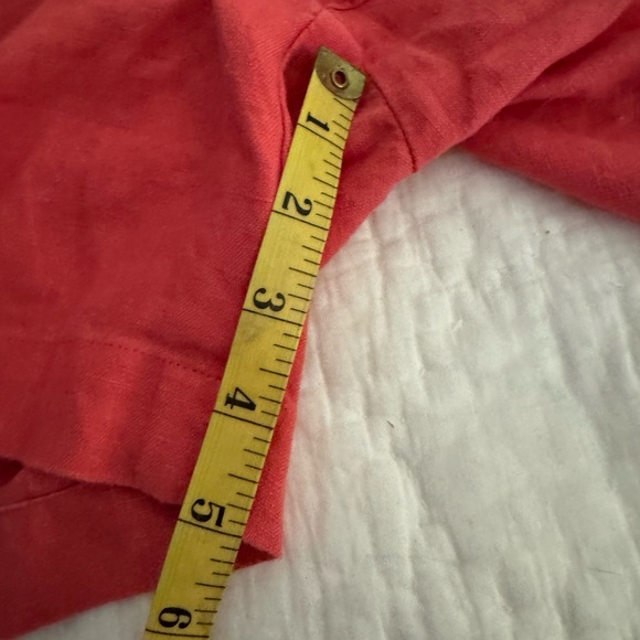 Talbots Shorts Women Small Pink High Rise Chino Drawstring Linen Pockets - Picture 6 of 9